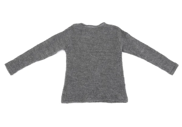 Mademoiselle NON NON Wool Cotton Point Patch Roll Neck Pile Knit K-162294_011