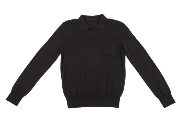 Mademoiselle NON NON Wool Patch Pocket Polo Knit K-162295_002