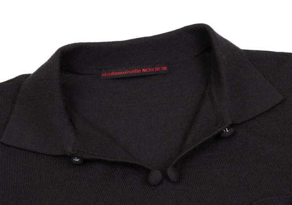 Mademoiselle NON NON Wool Patch Pocket Polo Knit K-162295_005