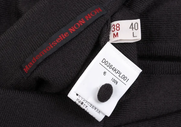 Mademoiselle NON NON Wool Patch Pocket Polo Knit K-162295_013