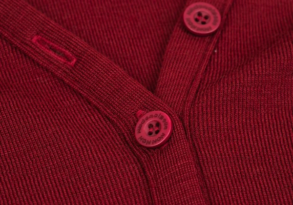 Mademoiselle NON NON Wool Crown Embroidery V-Neck Many Button Cardigan K-162297_004