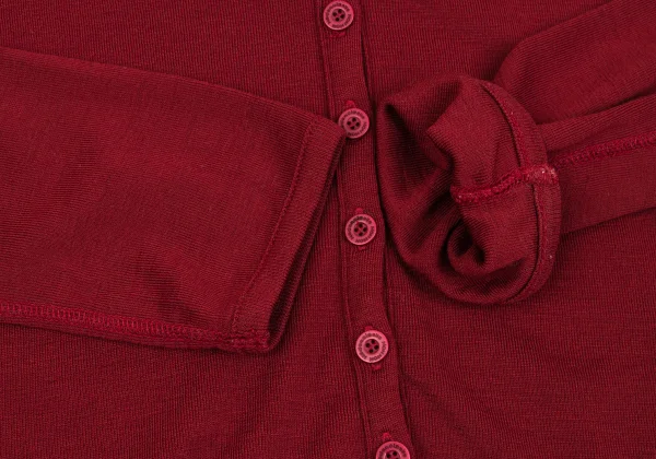 Mademoiselle NON NON Wool Crown Embroidery V-Neck Many Button Cardigan K-162297_007
