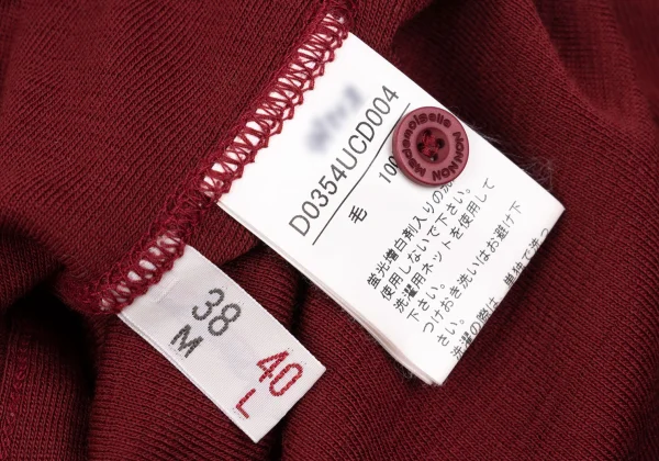 Mademoiselle NON NON Wool Crown Embroidery V-Neck Many Button Cardigan K-162297_014