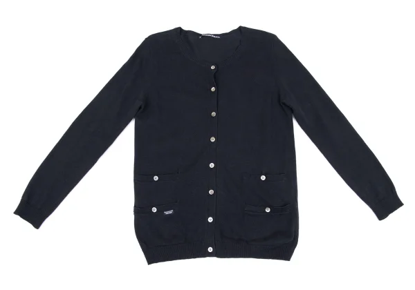 Mademoiselle NON NON Linen Cotton Twin Pocket Cardigan K-162298_002