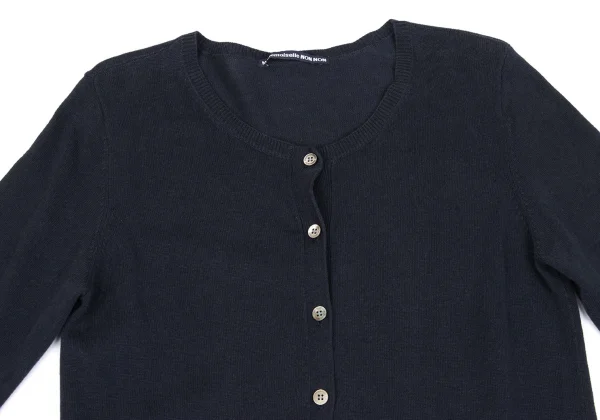 Mademoiselle NON NON Linen Cotton Twin Pocket Cardigan K-162298_003