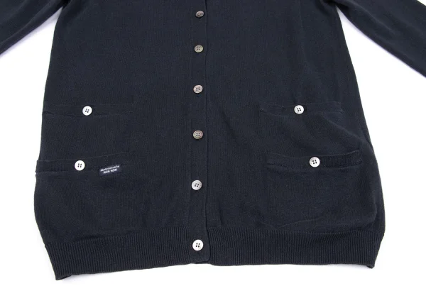 Mademoiselle NON NON Linen Cotton Twin Pocket Cardigan K-162298_010