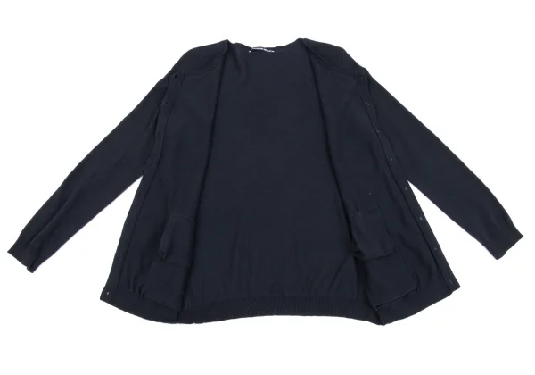 Mademoiselle NON NON Linen Cotton Twin Pocket Cardigan K-162298_012