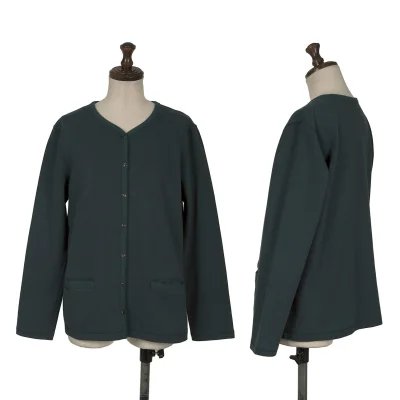 Mademoiselle NON NON Cotton Blend Piping Design Cardigan