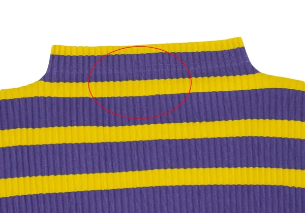 ISSEY MIYAKE me Stripe Fine Knit Pleated High Neck T Shirt K-162301_003
