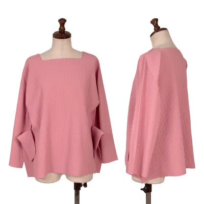 ISSEY MIYAKE me Fine Knit Pleated Side Cutting Design T Shirt