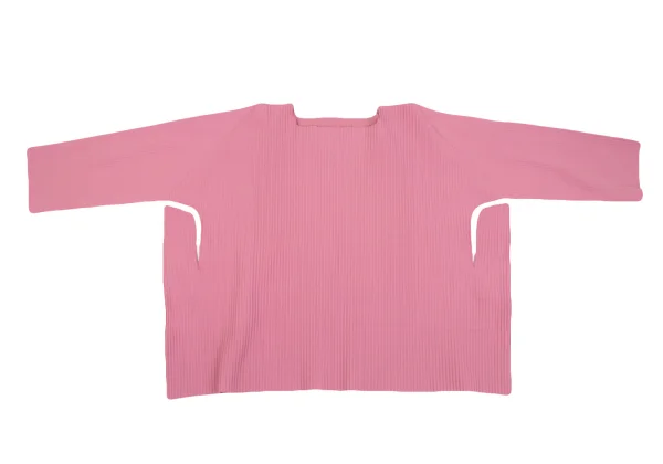 ISSEY MIYAKE me Fine Knit Pleated Side Cutting Design T Shirt K-162303_002