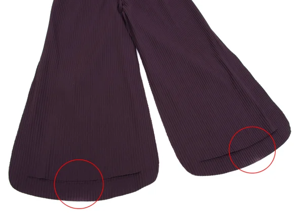 ISSEY MIYAKE me Fine Knit Pleated Round Hem Wide Pants K-162306_006