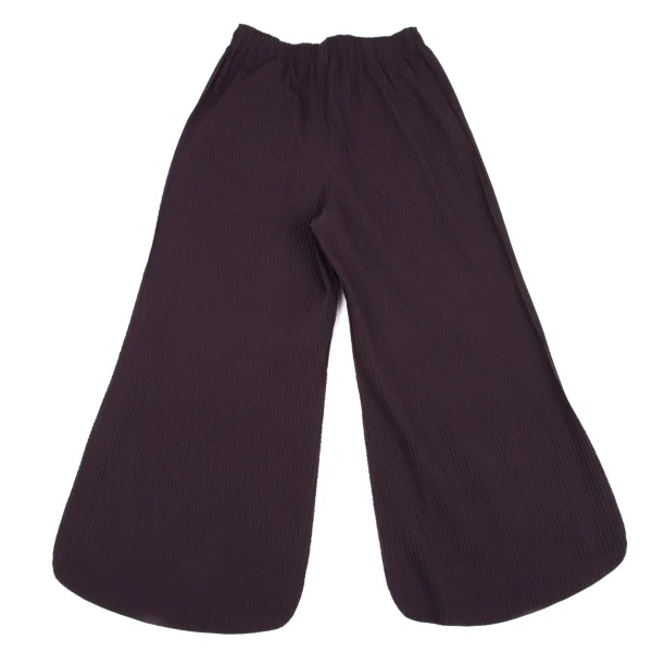 ISSEY MIYAKE me Fine Knit Pleated Round Hem Wide Pants K-162306_009