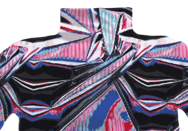 ISSEY MIYAKE me Stretch Pleated Graphic Print T Shirt K-162307_003