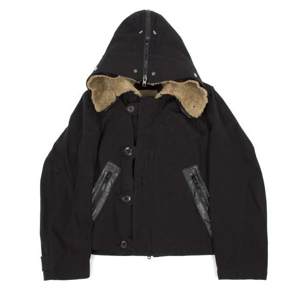 ヨウジヤマモト プールオム yohji yamamoto pour homme ライナームートンフードジップブルゾン