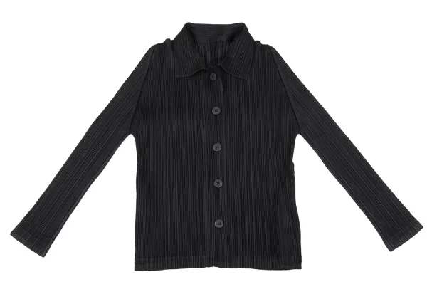 PLEATS PLEASE Pleated Side Button Jacket K-162311_002