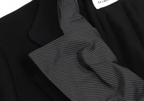 HIROKO KOSHINO Striped Frill Detachable Wool Jacket K-162314_004