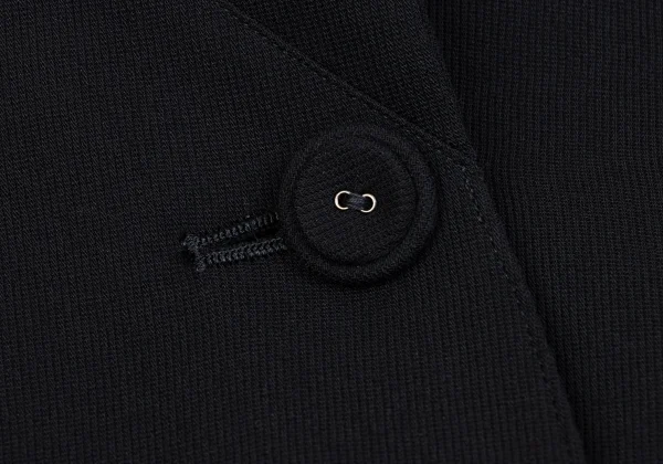 HIROKO KOSHINO Striped Frill Detachable Wool Jacket K-162314_011