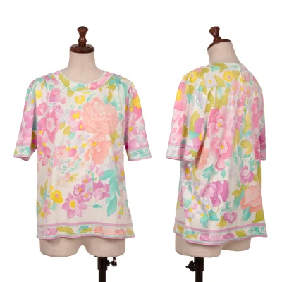 LEONARD Shoulder Tuck Floral Printed T Shirt