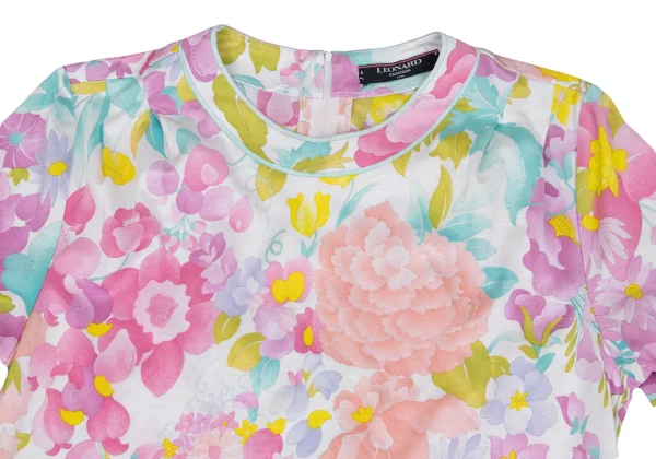 LEONARD Shoulder Tuck Floral Printed T Shirt K-162316_003