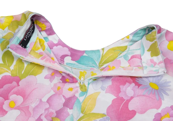 LEONARD Shoulder Tuck Floral Printed T Shirt K-162316_010