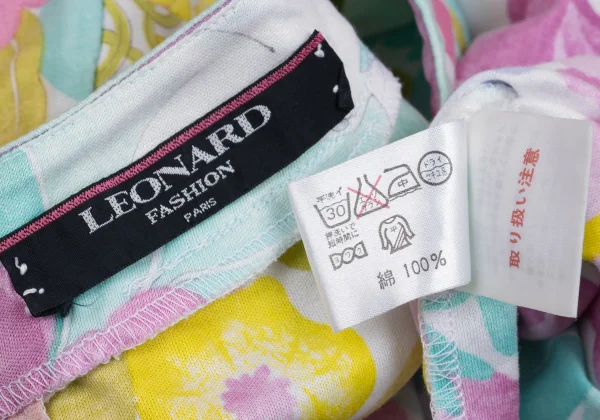 LEONARD Shoulder Tuck Floral Printed T Shirt K-162316_014