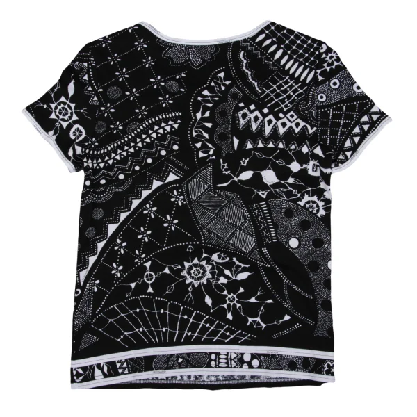 LEONARD Cotton Geometric Print T-shirt K-162317_008