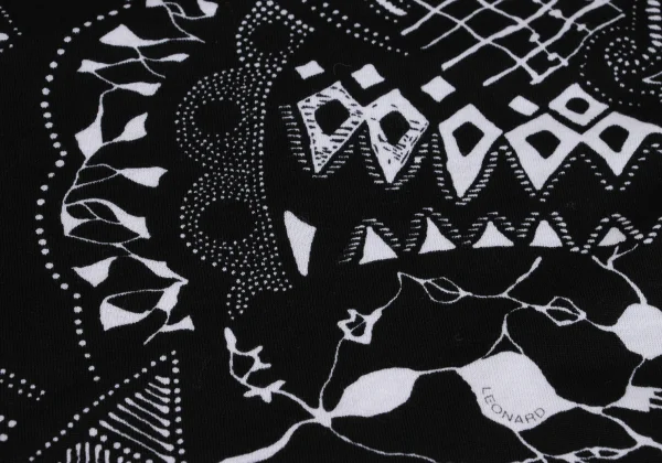 LEONARD Cotton Geometric Print T-shirt K-162317_009