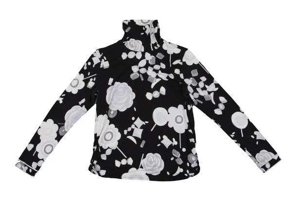 LEONARD SPORT Floral Candy Printed Stretch High Neck T-shirt K-162320_002