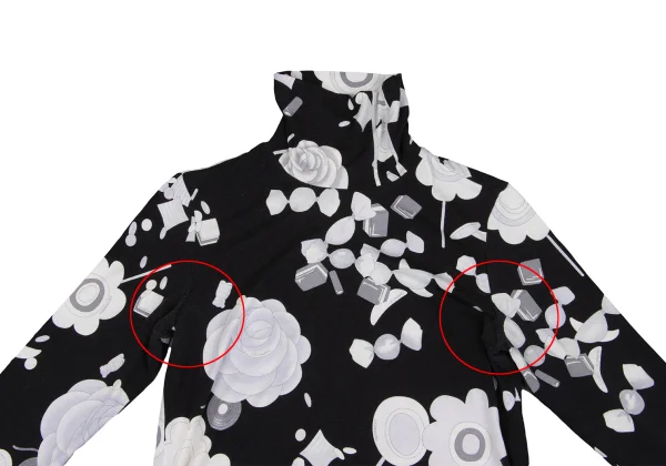 LEONARD SPORT Floral Candy Printed Stretch High Neck T-shirt K-162320_003