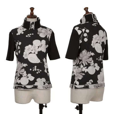 LEONARD SPORT Botanical Printed High Neck T-shirt