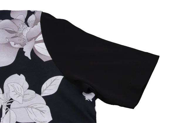 LEONARD SPORT Botanical Printed High Neck T-shirt K-162321_007