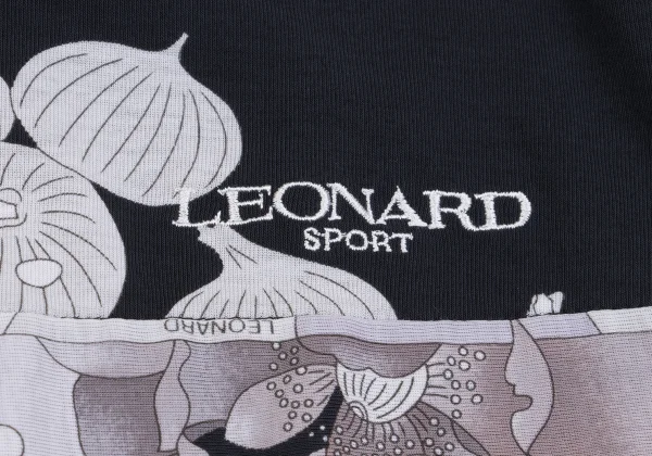 LEONARD SPORT Botanical Printed High Neck T-shirt K-162321_009