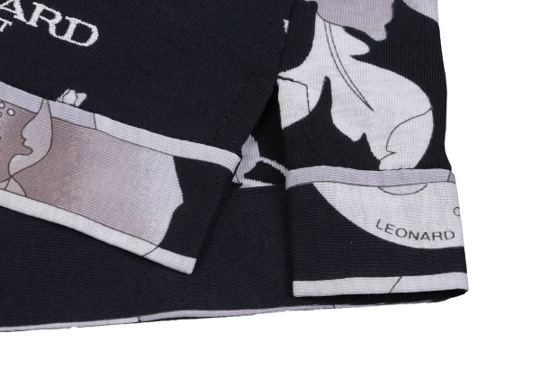 LEONARD SPORT Botanical Printed High Neck T-shirt K-162321_010