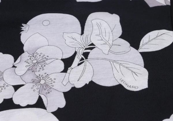 LEONARD SPORT Botanical Printed High Neck T-shirt K-162321_013