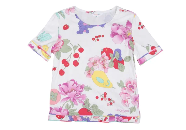 LEONARD SPORT Botanical Printed T-shirt K-162322_002