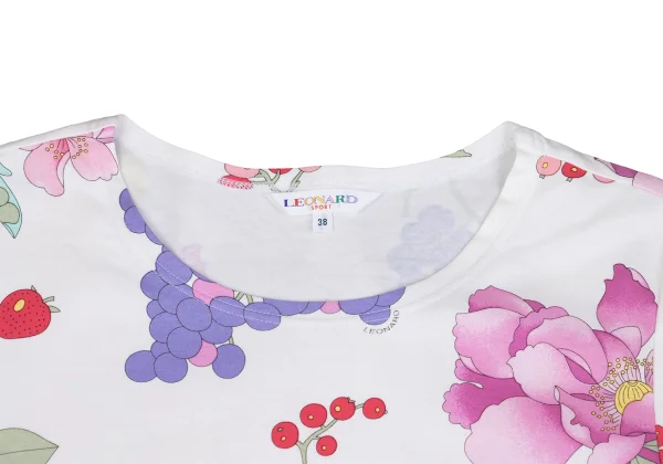 LEONARD SPORT Botanical Printed T-shirt K-162322_005