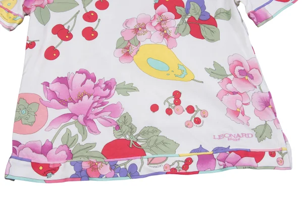LEONARD SPORT Botanical Printed T-shirt K-162322_007