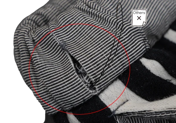 ISSEY MIYAKE PERMANENTE Rib Switching Stripe Skirt K-162323_004