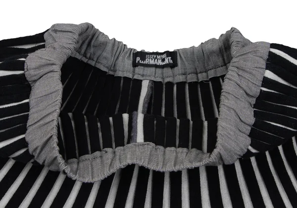 ISSEY MIYAKE PERMANENTE Rib Switching Stripe Skirt K-162323_005