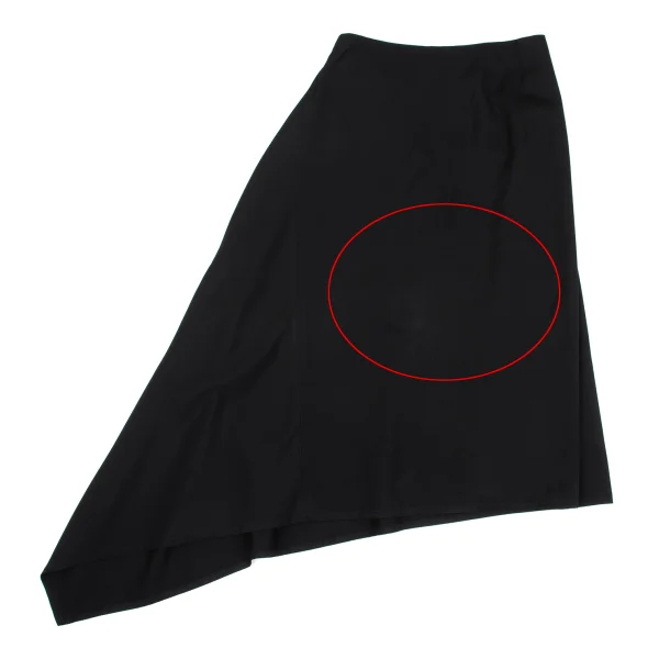 Y's Wool Gaba Asymmetry Wrap Skirt K-162327_010
