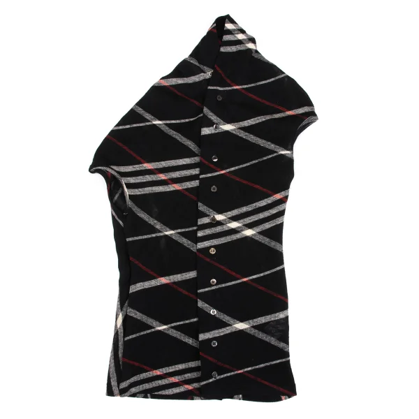 Y's Button Design Argyle Sleeveless Knit Top K-162328_002