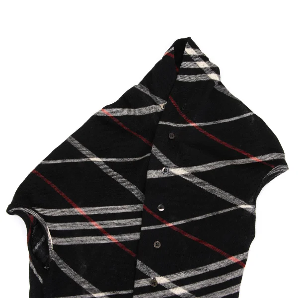 Y's Button Design Argyle Sleeveless Knit Top K-162328_003