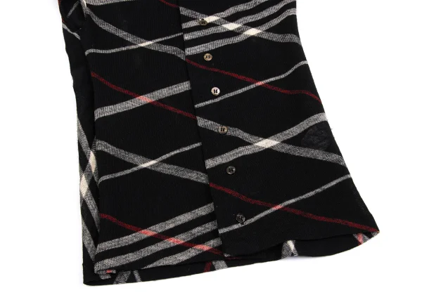 Y's Button Design Argyle Sleeveless Knit Top K-162328_008