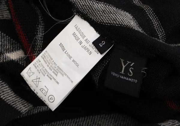 Y's Button Design Argyle Sleeveless Knit Top K-162328_013