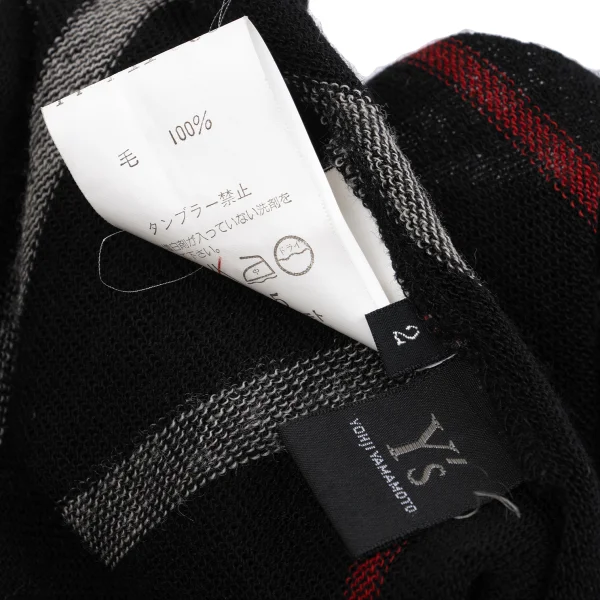 Y's Button Design Argyle Sleeveless Knit Top K-162328_014