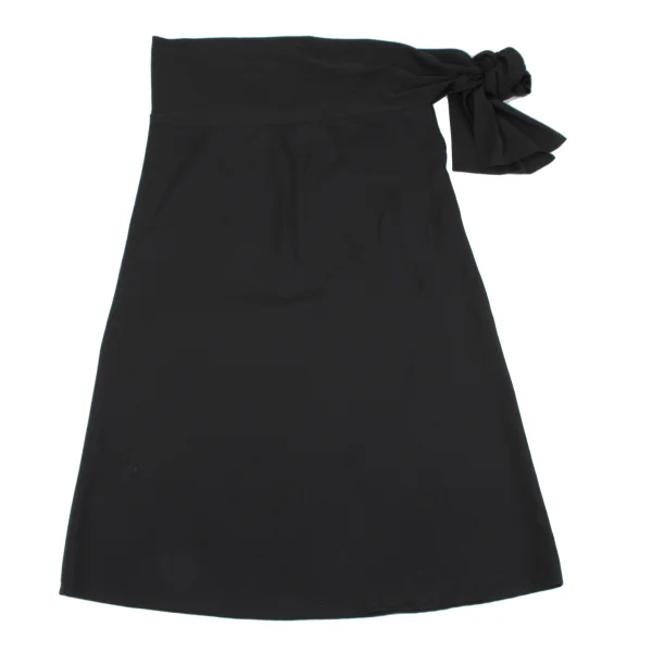 Yohji Yamamoto NOIR Mohair Blend Wool Waist Ribbon Design Skirt K-162329_002
