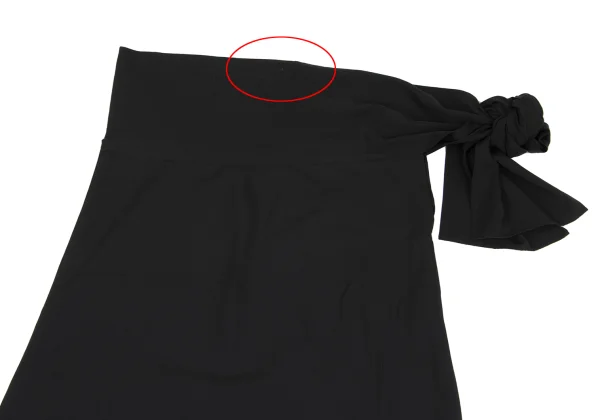 Yohji Yamamoto NOIR Mohair Blend Wool Waist Ribbon Design Skirt K-162329_003