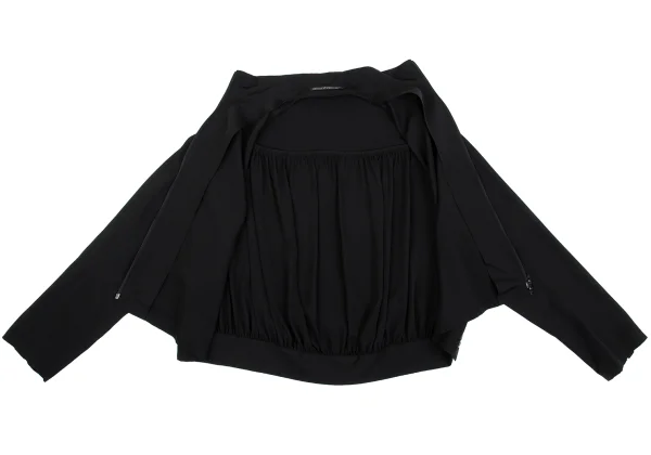 Yohji Yamamoto NOIR Back Gather Silk Blouson K-162330_008