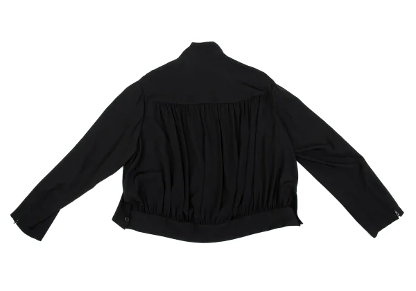 Yohji Yamamoto NOIR Back Gather Silk Blouson K-162330_012